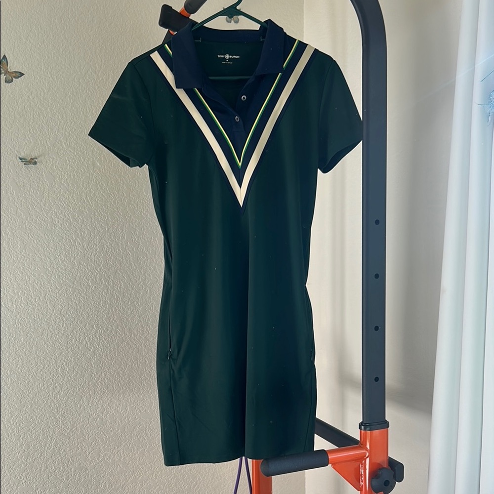 Tory Burch green dress polo